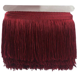 10Y 6" Wide Tassel Curtian Fringe Trim - Burgundy