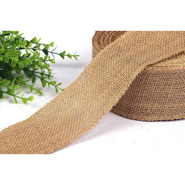 12 Yards Jute Wired Burlp Ribbon, 2.5" - Natural