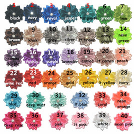 100 Pcs of 1.5" Satin Flower Rhinestone H0422-U  Pick