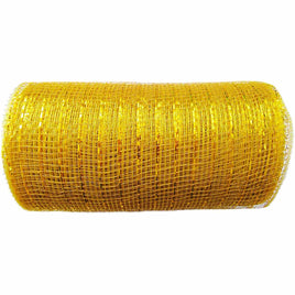 10 inch x 30 feet(10 Yards) Metallic Deco Poly Mesh Ribbon - Bright Yellow