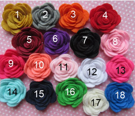 Wholesale 100 Felt Flower Felt Rosette 1.5" -U PICK