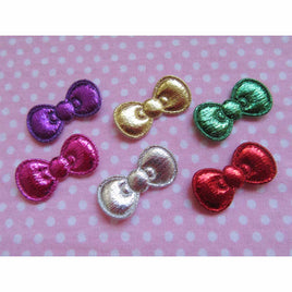 180pcs PVC Mini Padded Bow 7/8"-6 Colors