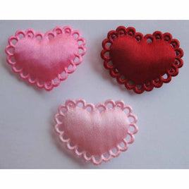 120 Padded Satin Heart 1” -3 Colors