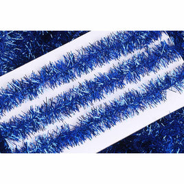 20y Skinny Metallic Christmas Tinsel Garland Ribbon,3/4" - Royal