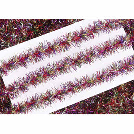 20y Skinny Metallic Christmas Tinsel Garland Ribbon,3/4" - Rainbow