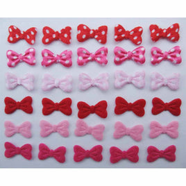 180 Polka Dot/ Felt Mini Bow -6 Colors AB027