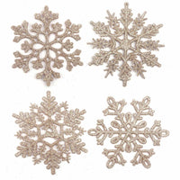 32pcs Glitter Snowflake Ornament 4 Inch for Christmas Tree Decoration-U Pick