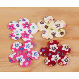 80 Padded Floral Flower 1.5"-4 Colors