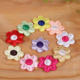 100 Satin Flower 1"-10 Colors