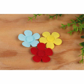 120 Felt Flower W/Centre 1.5"-3 Colors