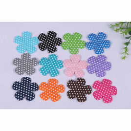 60 Padded Polka Dots Flower 2"-12 Colors