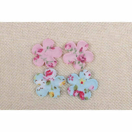 100 Padded Floral Flower 1"-2 Colors