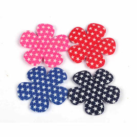 80 Padded Flower w/star 2" -4 Colors