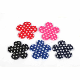 100 Padded Flower w/star 1.5" -5 Colors