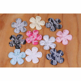 500 Satin Flower w/lace 1.5"-U PICK