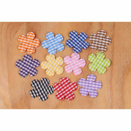 110 Padded Gingham Flower 1"-11 Colors