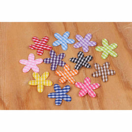 120 Gingham Flower 1"-12 Colors