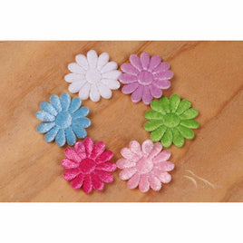 120 Velvet Daisy Flower 1 1/8"-6 Colors