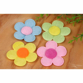 80 Padded Furry Flower 2"-4 Colors