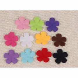 110 Padded Felt Flower 1"-11 Colors