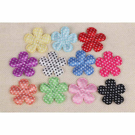 110 Satin Flower Dots 1.5"-11 Colors