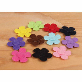 110 Padded Felt Flower w/center 1"-11 Colors