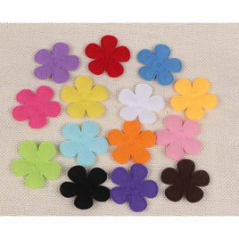 70 Padded Felt Flower 1.5"-14 Colors