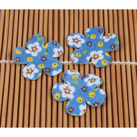 100pcs Padded Floral Flower 1.5"-Blue