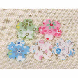 100pcs Padded Floral Flower 1 1/8"-5 Colors