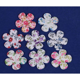 80pcs Padded Floral Flower 1.5"-8 Colors