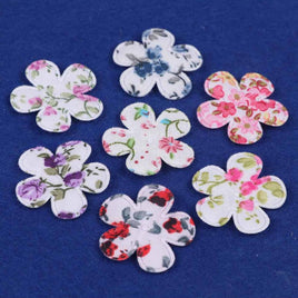 140pcs Padded Floral Flower 1"-7 Colors