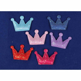 60pcs Padded Sequin Crown 2.25"-6 Colors