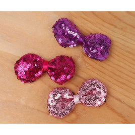 15 Sequin Hair Bow  3.25"-3 Color