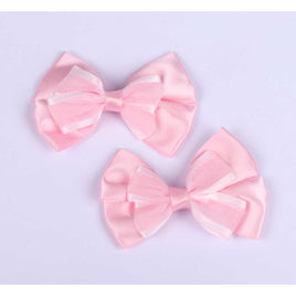 20 Satin Organza Ribbon Bow Hair Craft 3"-Pink