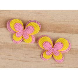 50pcs 3 Layer Padded Butterfly 1.25"-Pink