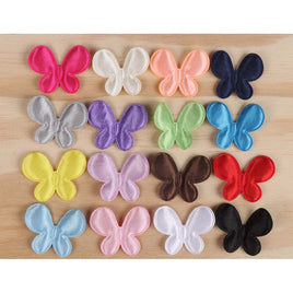 160 Padded Satin Butterfly 1 3/8"-16 Colors