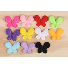 110 Padded Furry Butterfly 1.4" -11 Colors