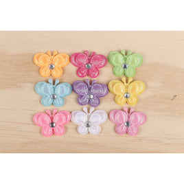 45 Shinny Butterfly Rhinestone 1"-9 colors