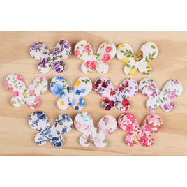 100 Padded Floral Butterfly 1.5"-10 Colors