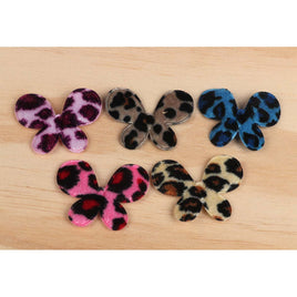 100 Padded Velvet Butterfly Leopard 1.75"-5 Colors