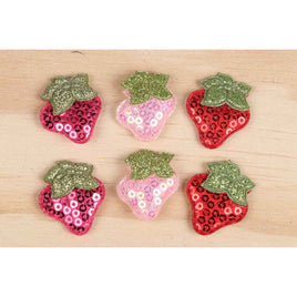 45 Padded Sequin Strawberry 1.2" -3 Colors