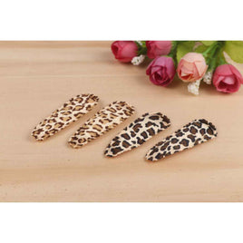 100Pcs Leopard Hair Clip Covers 55mm-2 Colors(Brown/Tan）