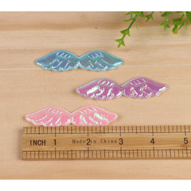 90pcs Padded Shinny Fabric Angel's Wings 3"- 3 Colors