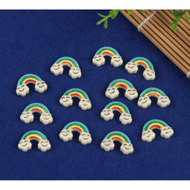 30pcs Cute Rainbow Resin Flatback 20mm