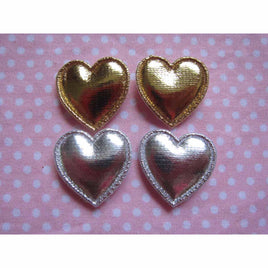 120 Padded PVC 7/8" Heart Applique-2 Colors