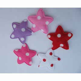 100 Padded Polka Dots Star 1" -5 Colors