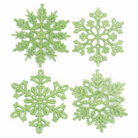 32pcs Glitter Snowflake Ornament 4 Inch for Christmas Tree Decoration-U Pick