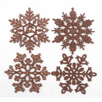 32pcs Glitter Snowflake Ornament 4 Inch for Christmas Tree Decoration-U Pick