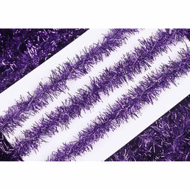 20y Skinny Metallic Christmas Tinsel Garland Ribbon,3/4" - Purple