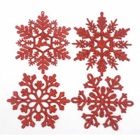 32pcs Glitter Snowflake Ornament 4 Inch for Christmas Tree Decoration-U Pick